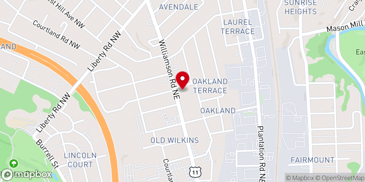 Map showing location of Church of God Tabernacle