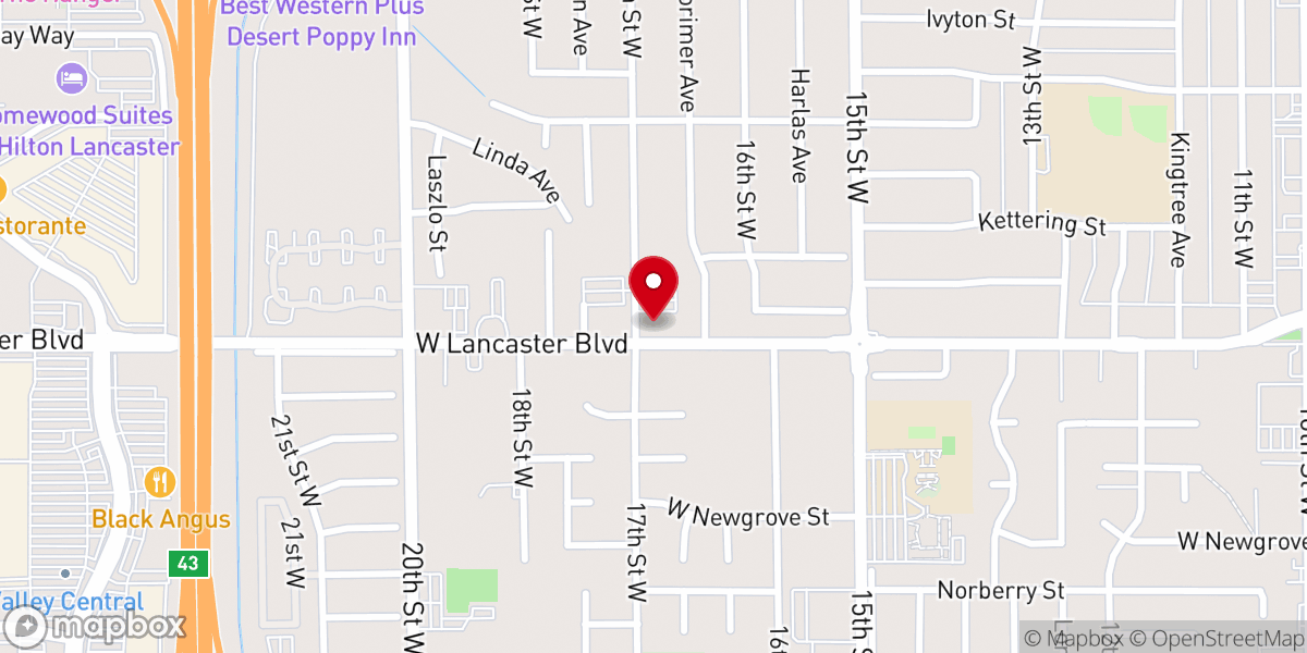 Map showing location of Lancaster Presbyterian Church