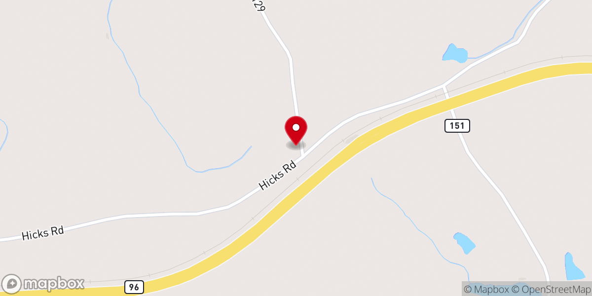 Map showing location of New Providence Church