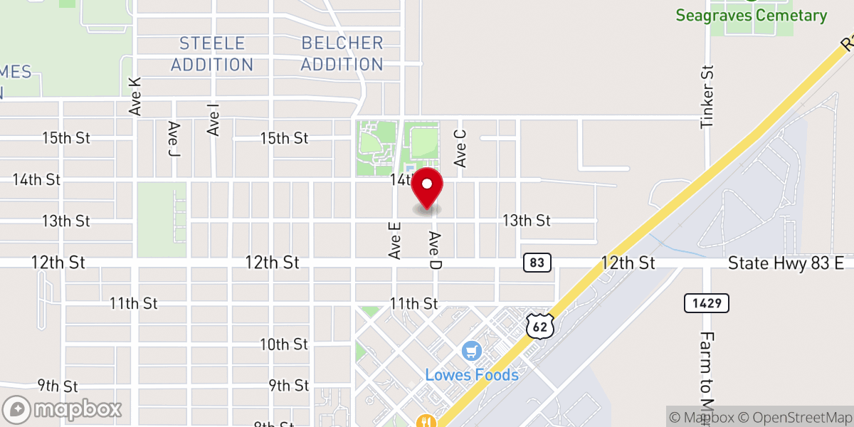Map showing location of Church of Christ