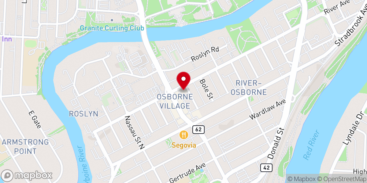 Map showing location of Augustine United Church