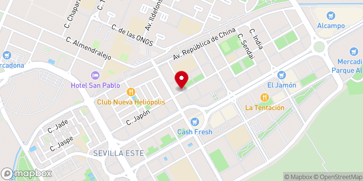 Map showing location of Parroquia de Santa María del Realengo
