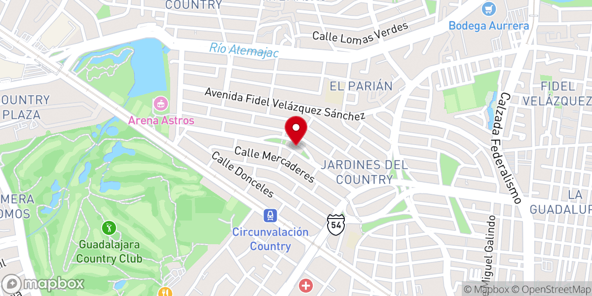 Map showing location of Parroquia Santa María Goretti