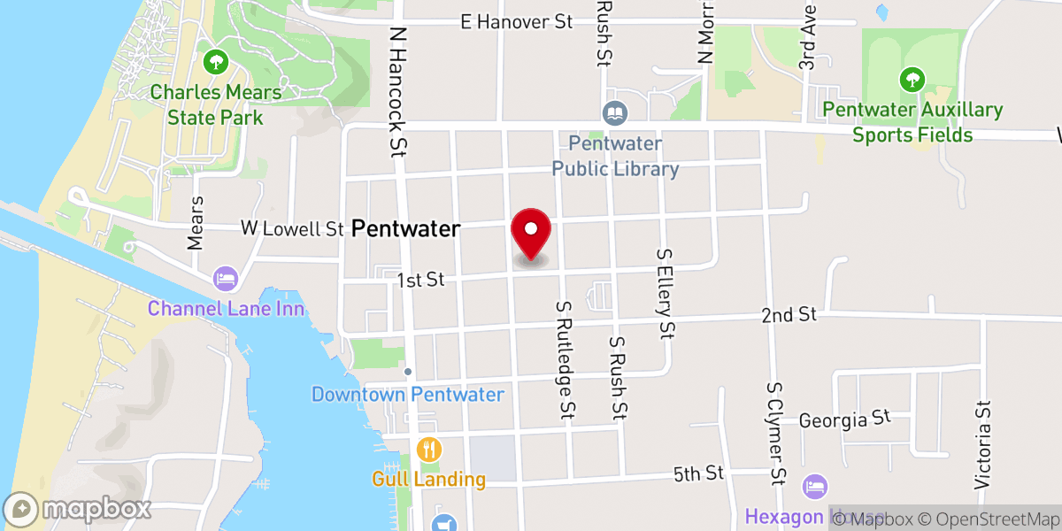 Map showing location of St. James Episcopal Church