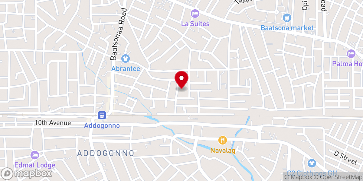 Map showing location of Seventh Day Adventist Church