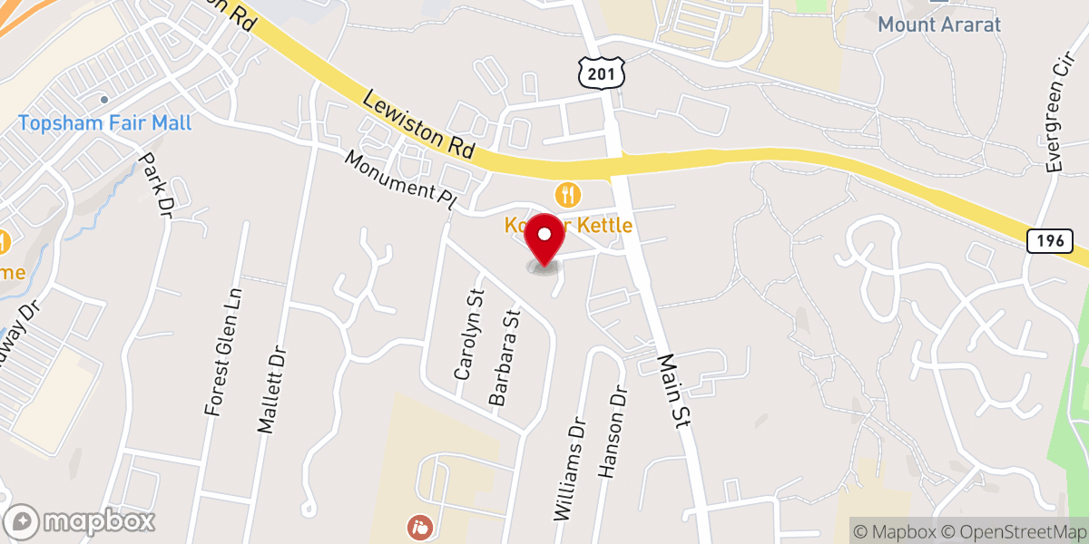 Map showing location of Pentecostals of Brunswick