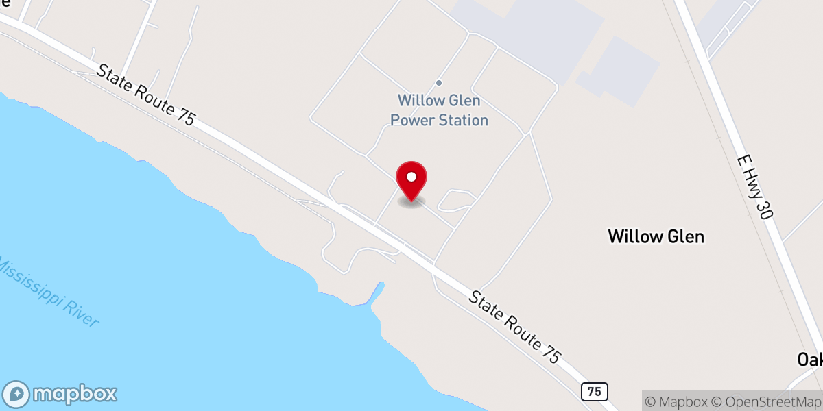 Map showing location of Willow Glen Terminal - St. Gabriel