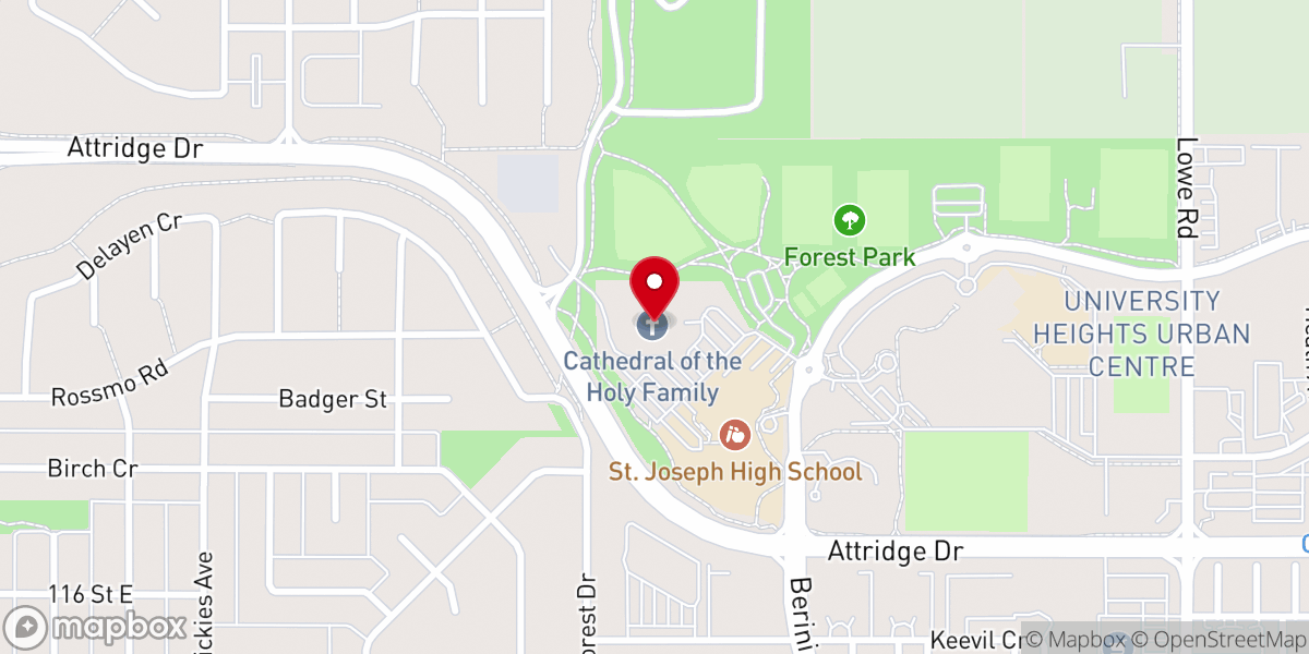 Map showing location of Catholic Pastoral Centre