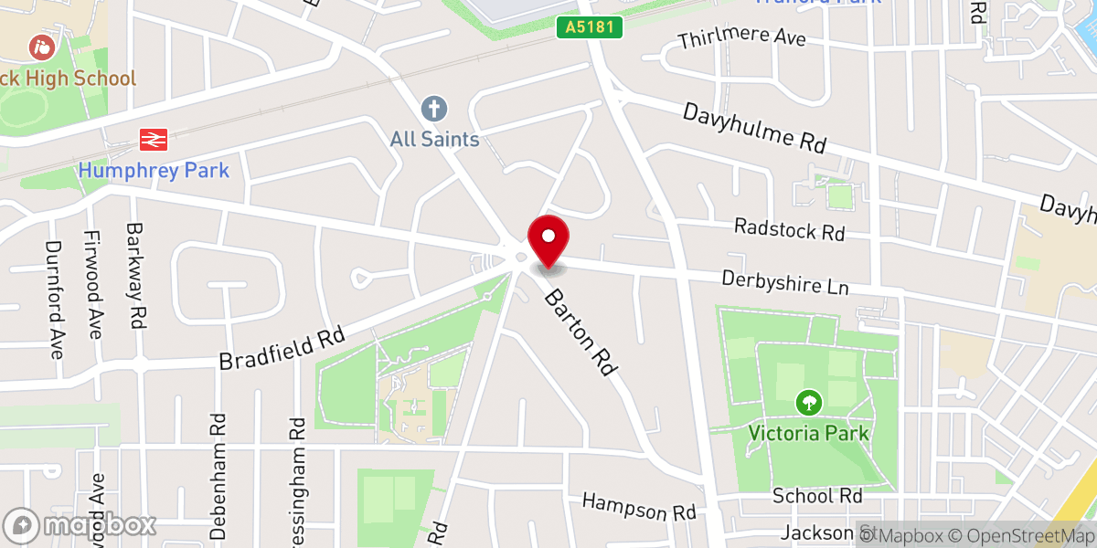 Map showing location of Sevenways Methodist Church