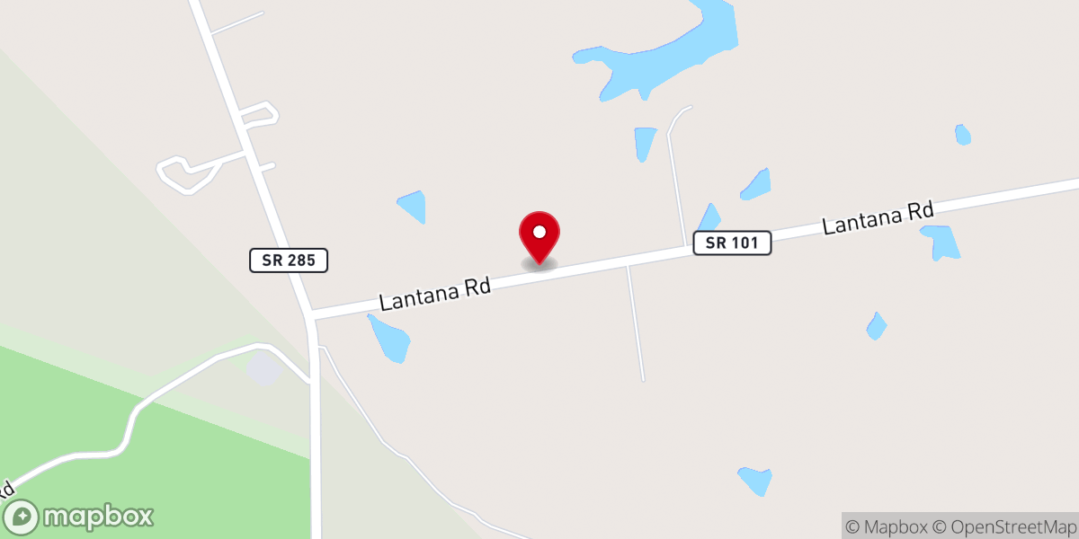 Map showing location of Calvary Free Will Baptist Church