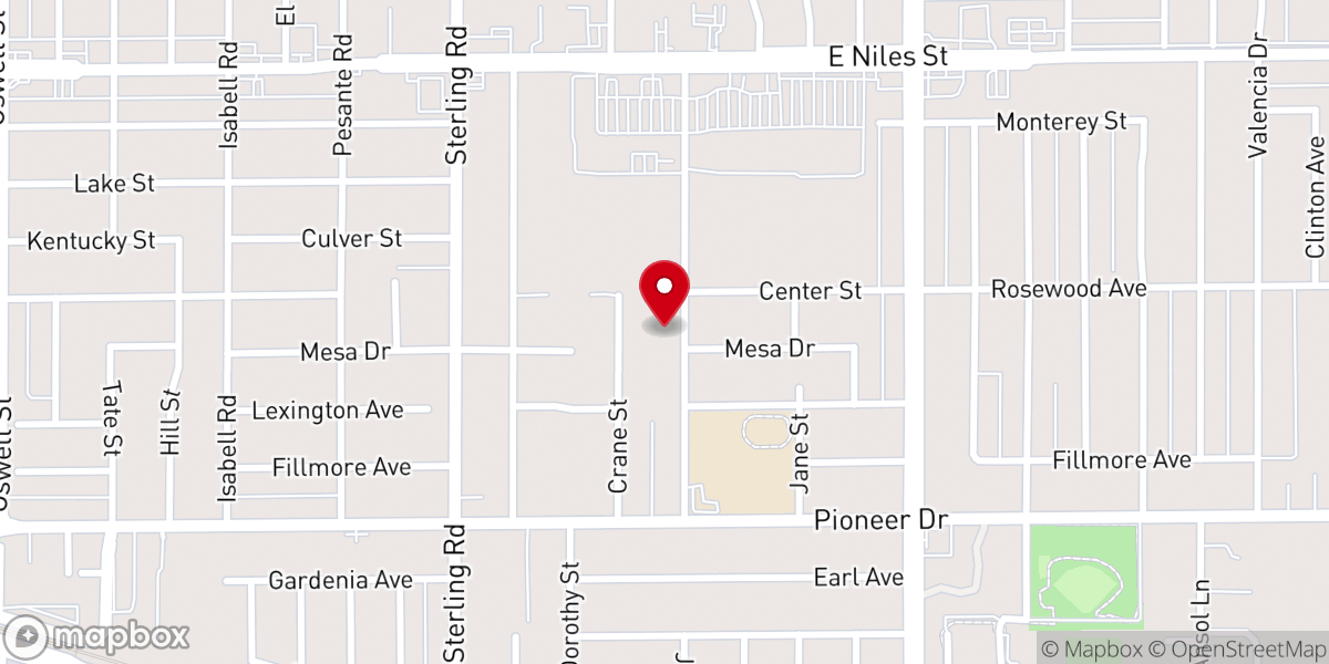 Map showing location of Shalimar Baptist Church