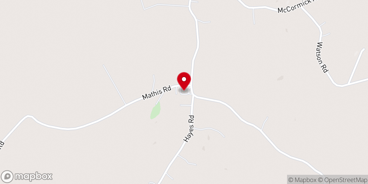 Map showing location of Union Hill Church
