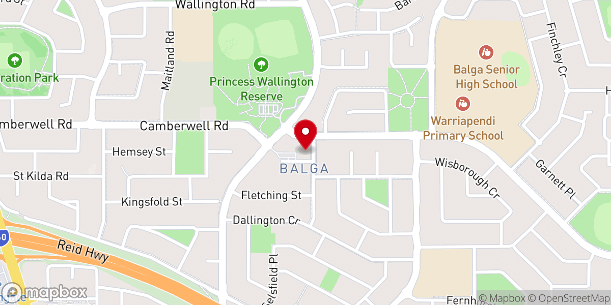 Map showing location of Romanian Pentecostal Church Perth