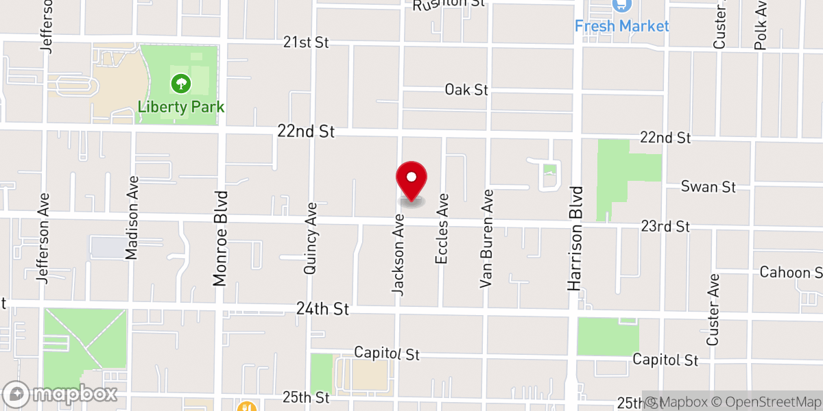 Map showing location of Hope Resurrected Church