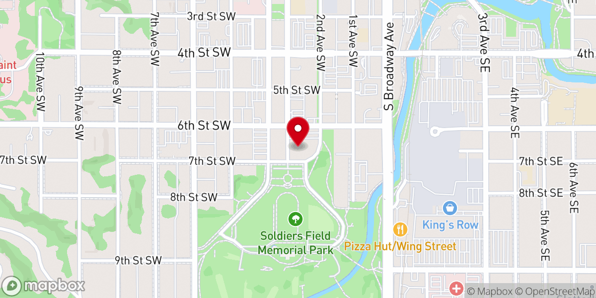 Map showing location of Zumbro Lutheran Church