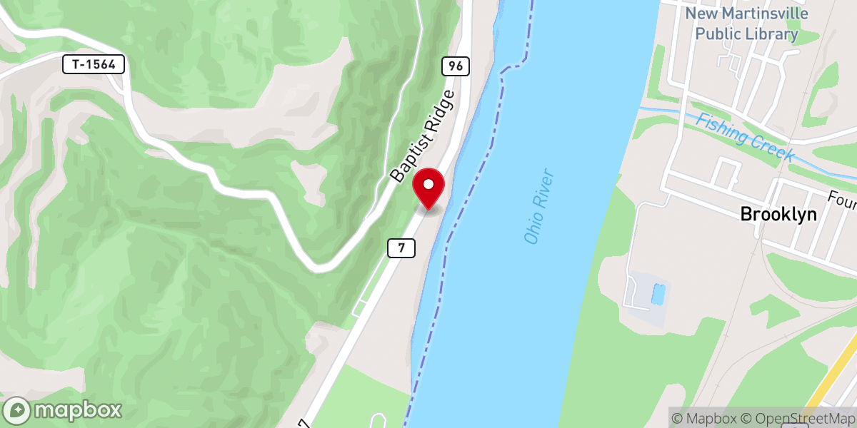 Map showing location of Veterans of Foreign Wars