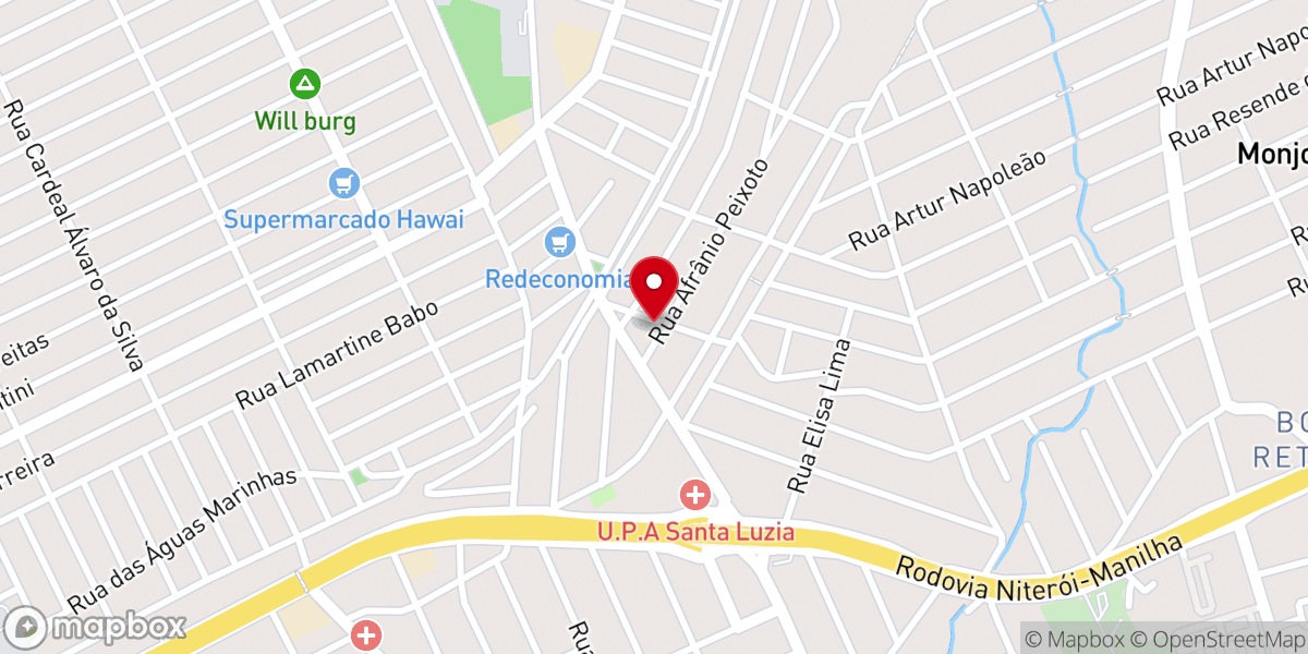 Map showing location of Segunda Igreja Batista em Santa Luzia