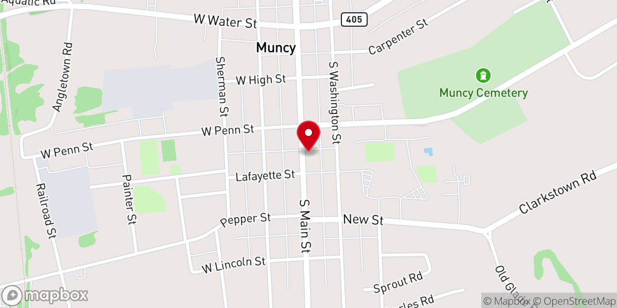 Map showing location of St. James Episcopal Church