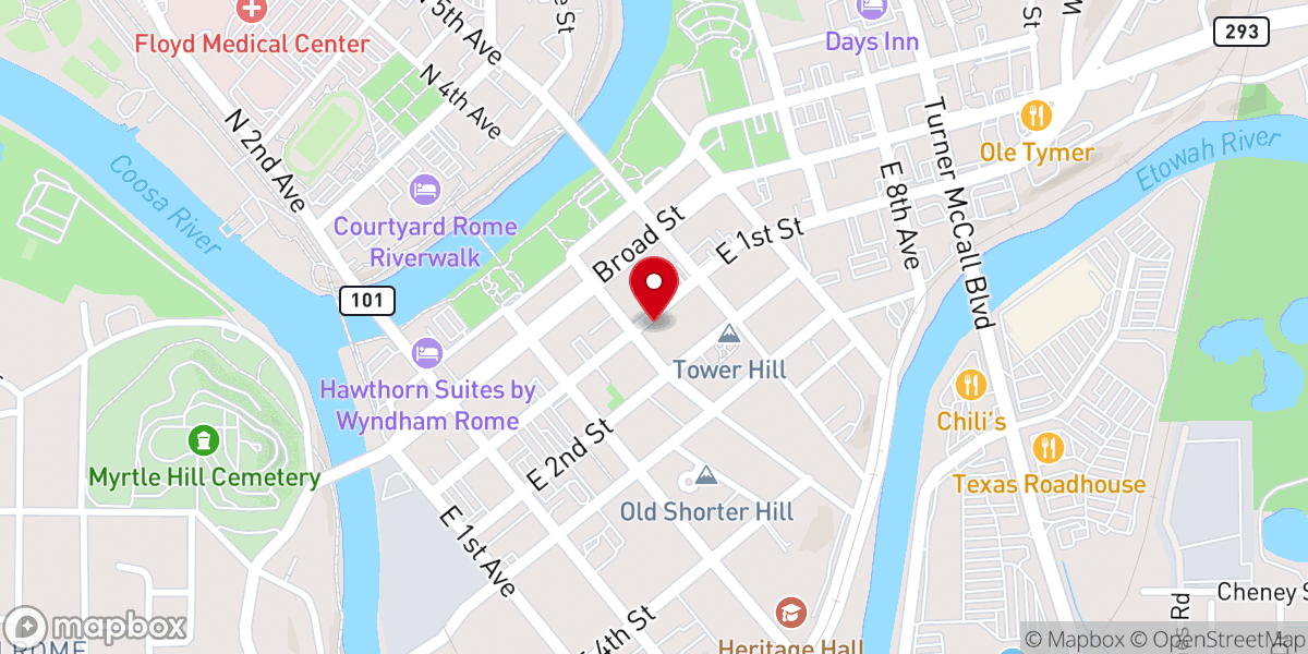 Map showing location of Saint Peters Episcopal Church