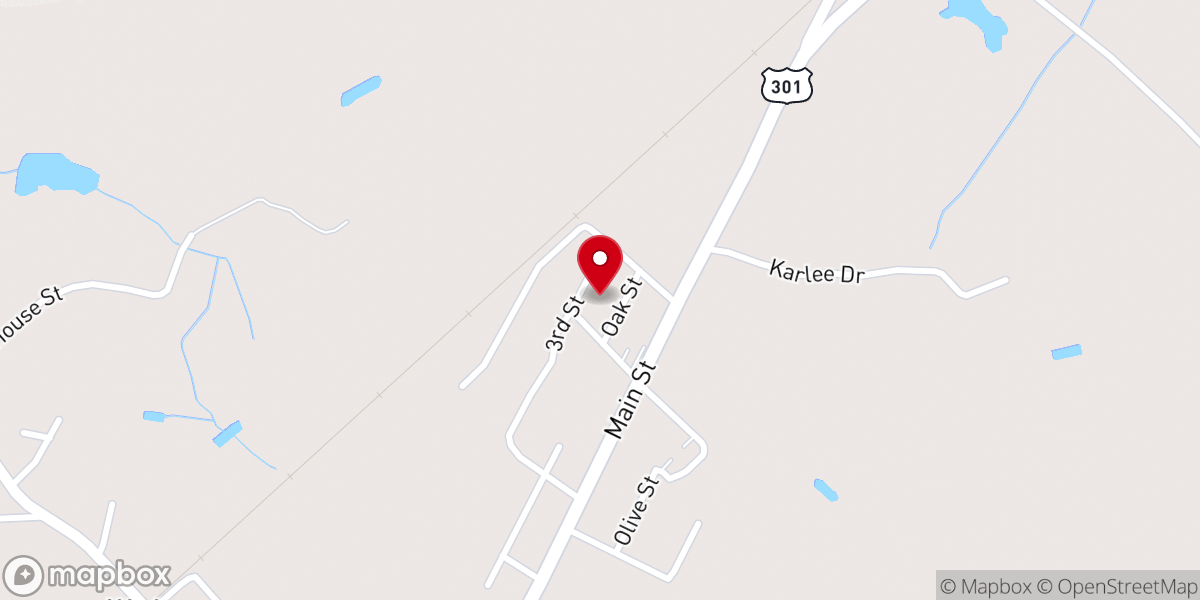 Map showing location of Snow Hill Church of Christ