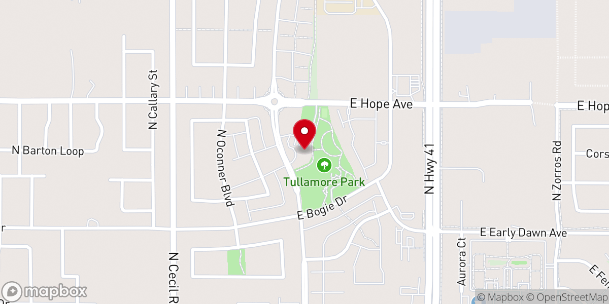 Map showing location of Hertiage Baptist Church