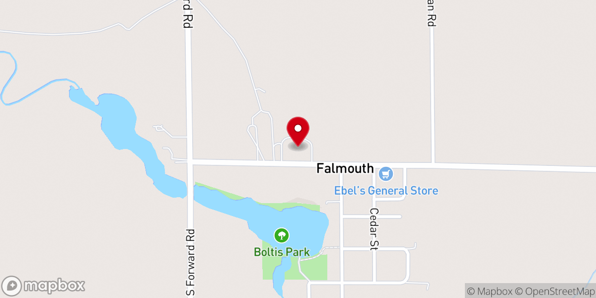 Map showing location of Missaukee Falmouth Community