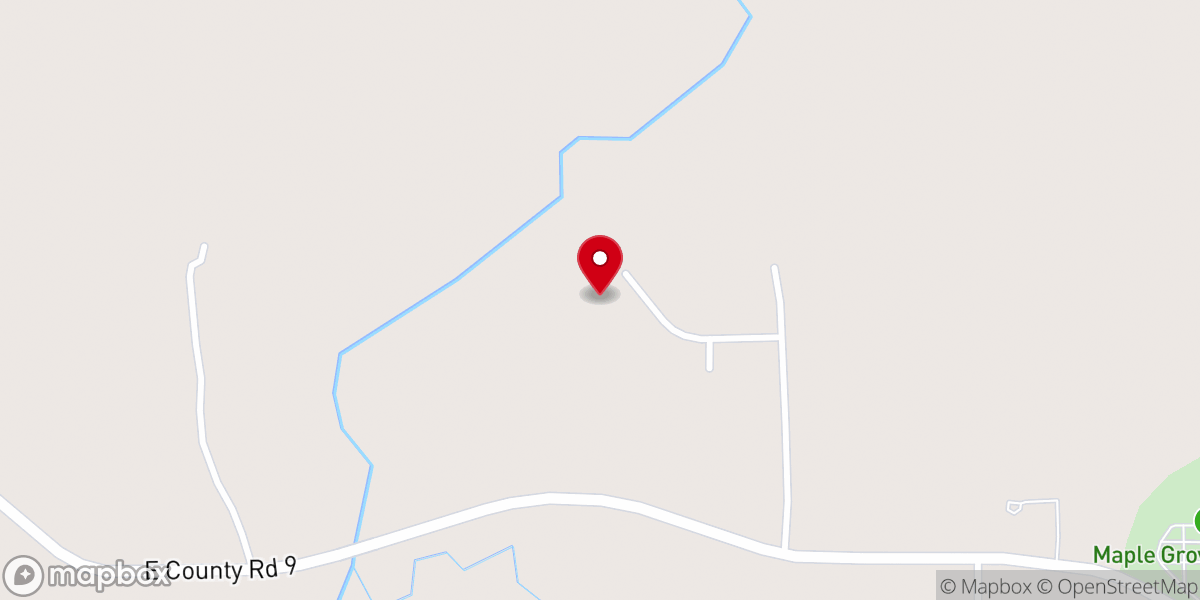 Map showing location of Sugar Creek Barn