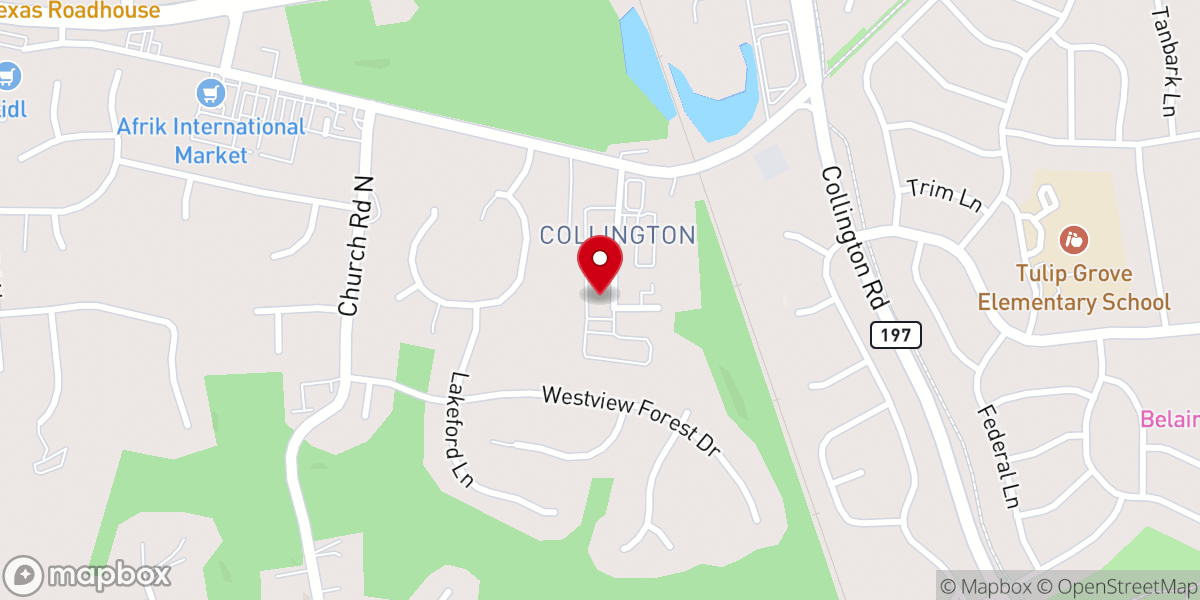 Map showing location of Christ Apostolic Church Liberty Center