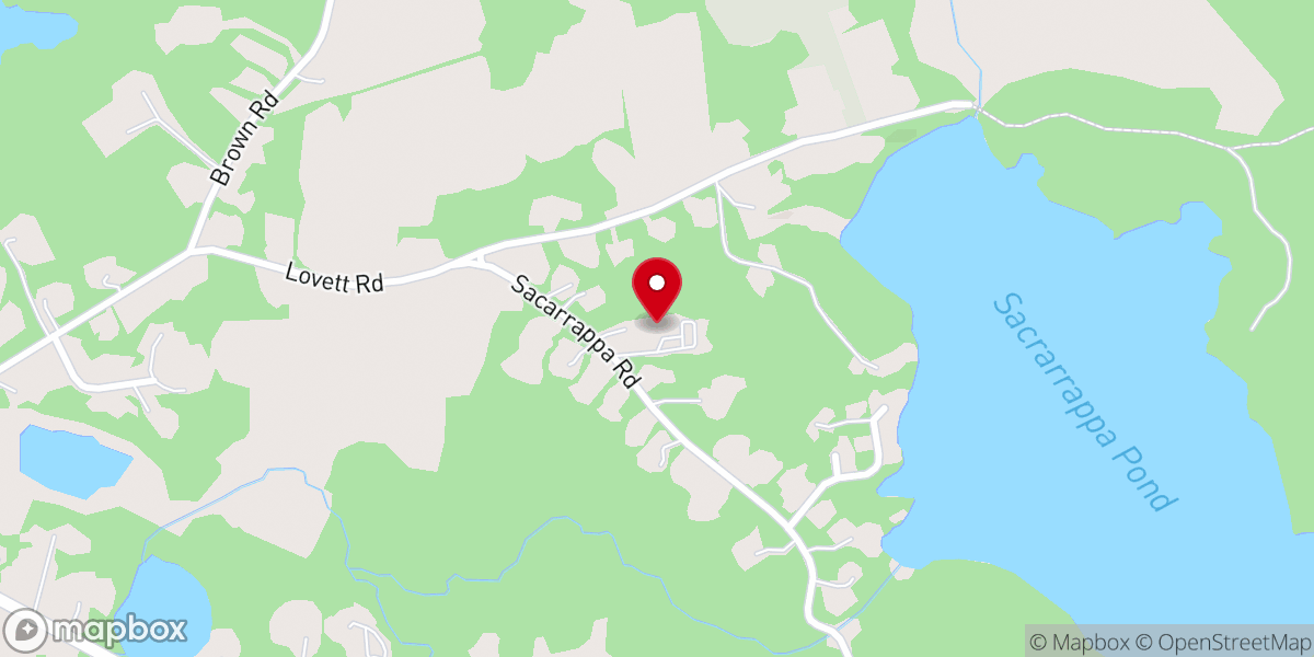 Map showing location of Oak Hill Bible Church