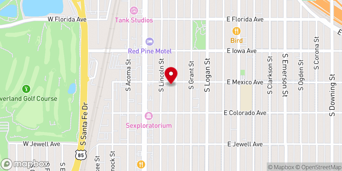 Map showing location of Living Water Tabernacle