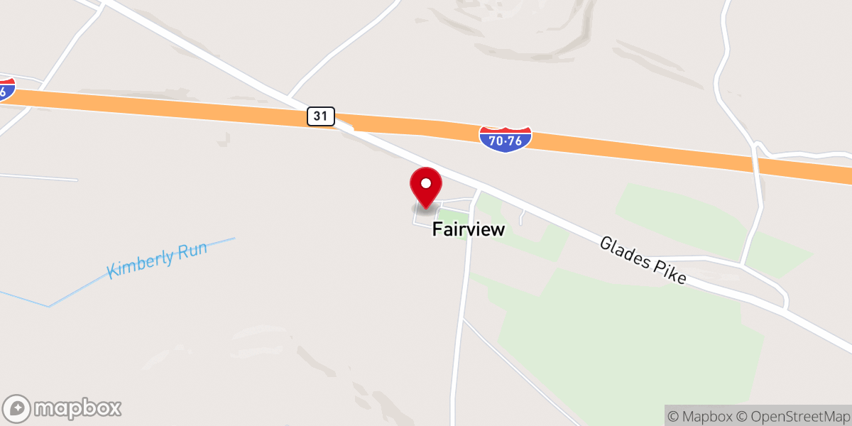 Map showing location of Faith Lutheran Church