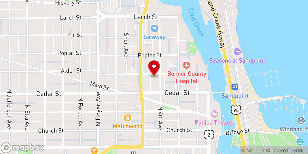 Map showing location of First Presbyterian Church