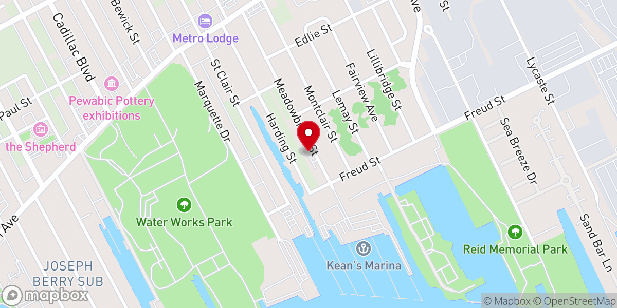 Map showing location of New Mount Vernon Baptist Church