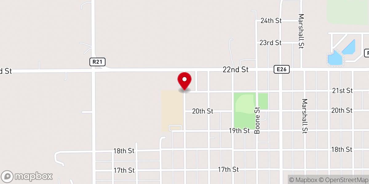 Map showing location of Church of God Prophecy