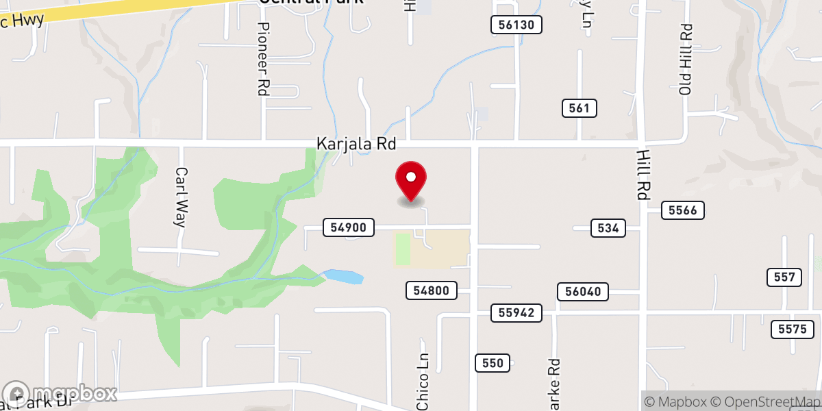Map showing location of Central Park United Methodist Church