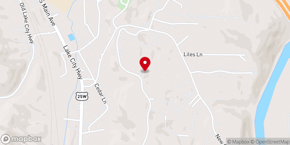 Map showing location of Emmanuel Community Baptist Church