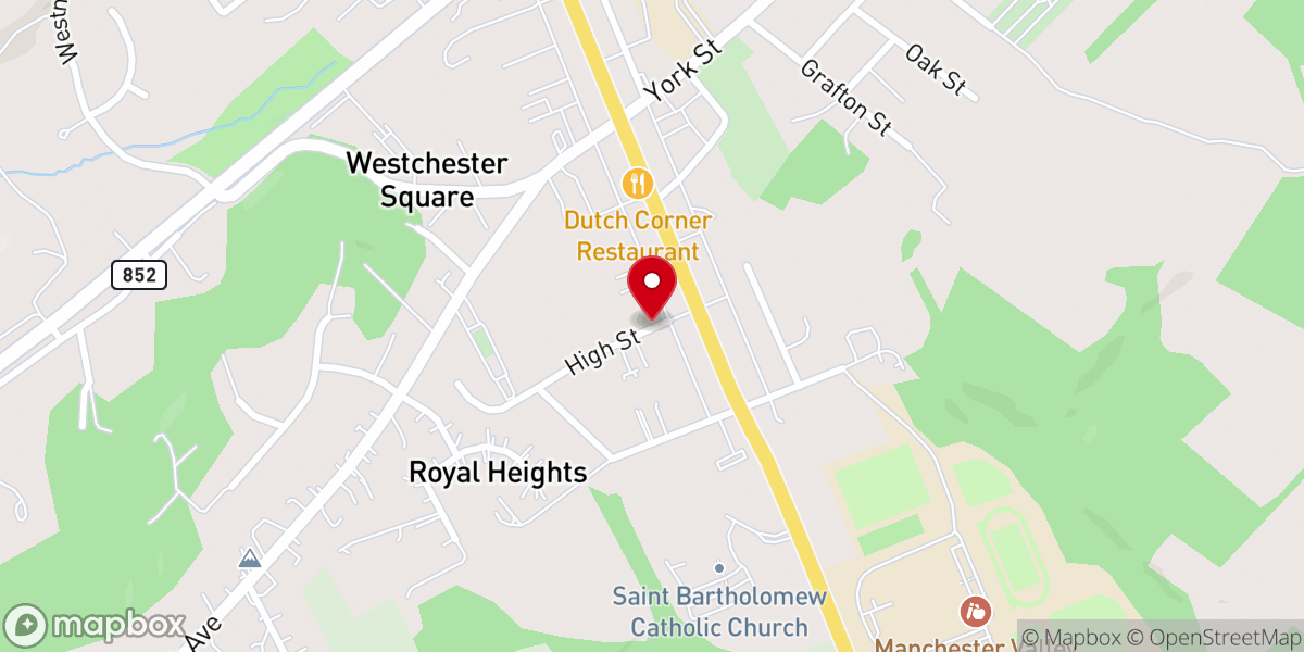 Map showing location of Bethel United Methodist Church
