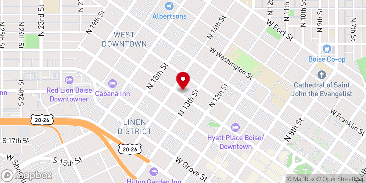 Map showing location of Saint Paul Baptist Church