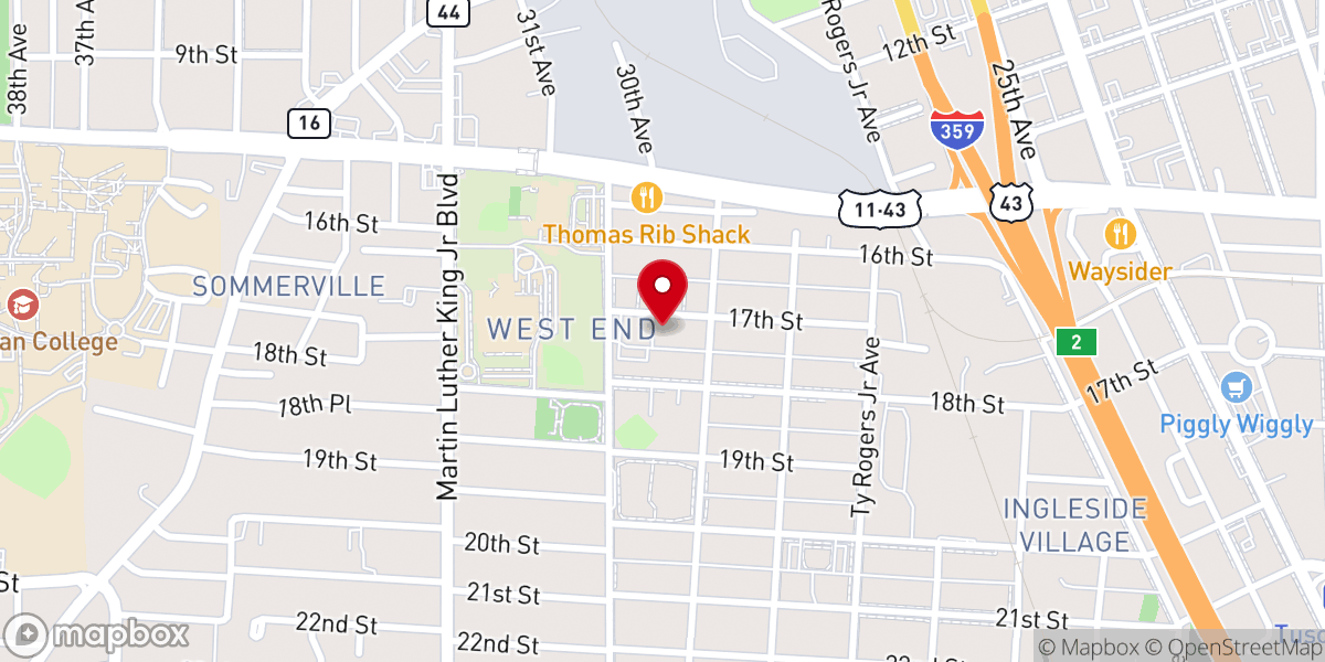 Map showing location of New Kingdom Baptist Church
