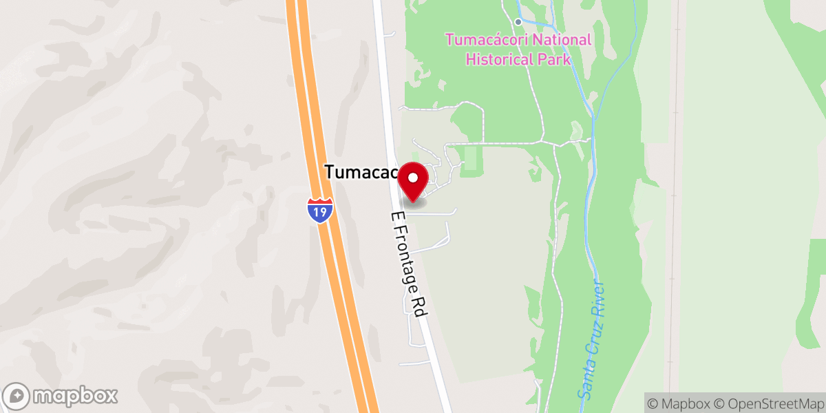 Map showing location of Tumacacori National Historical Park