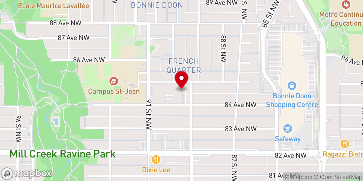 Map showing location of Église St-Thomas d'Aquin - St. Thomas Aquinas Catholic Church (French)