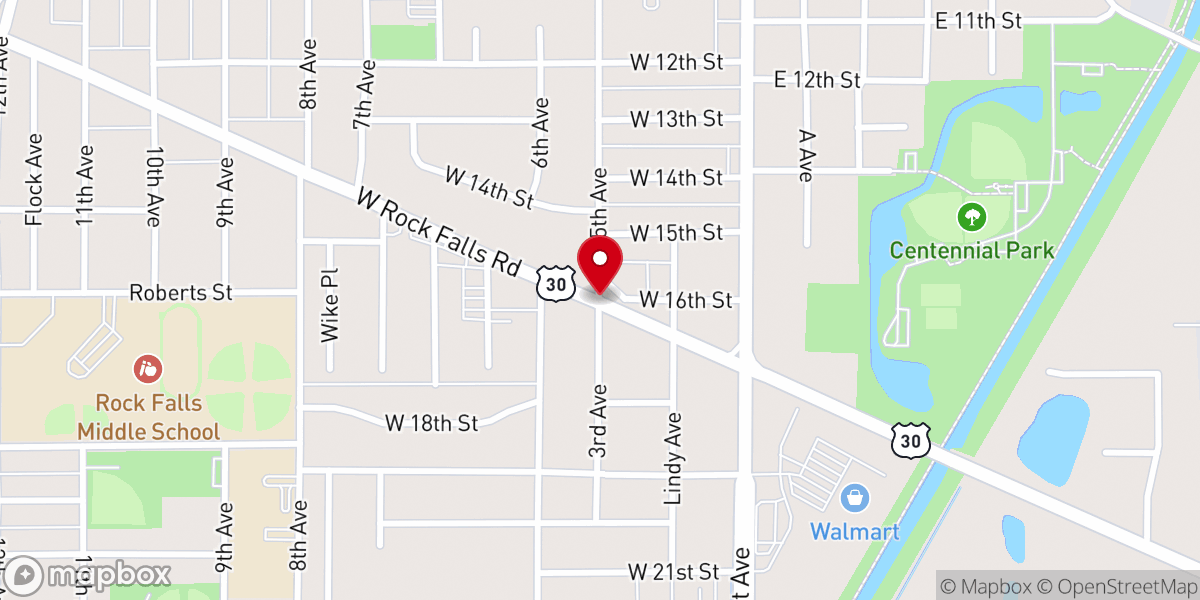 Map showing location of Cowboy Church on the Rock