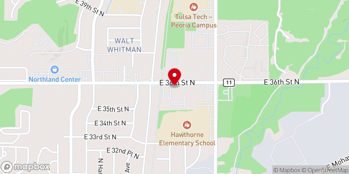 Map showing location of Crossover Bible Church
