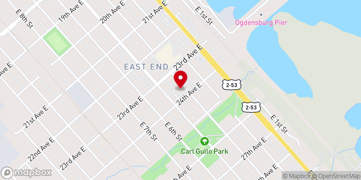 Map showing location of Saint Francis Xavier Catholic Church