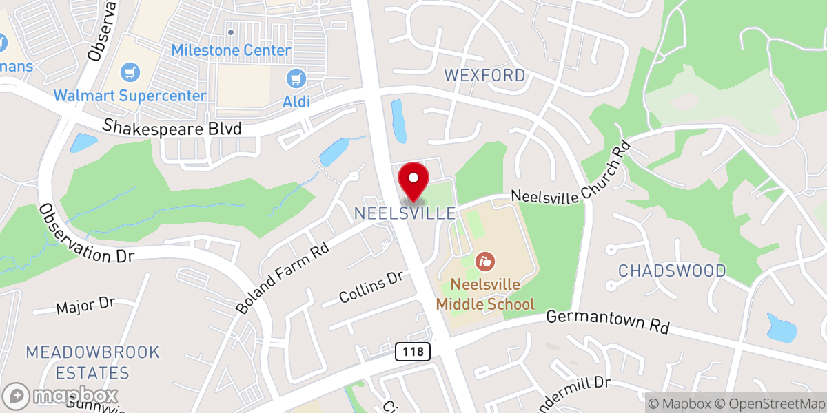 Map showing location of Grace Community Church