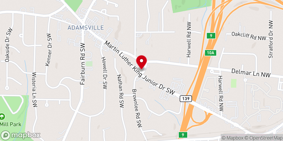 Map showing location of River of Life Christian Center