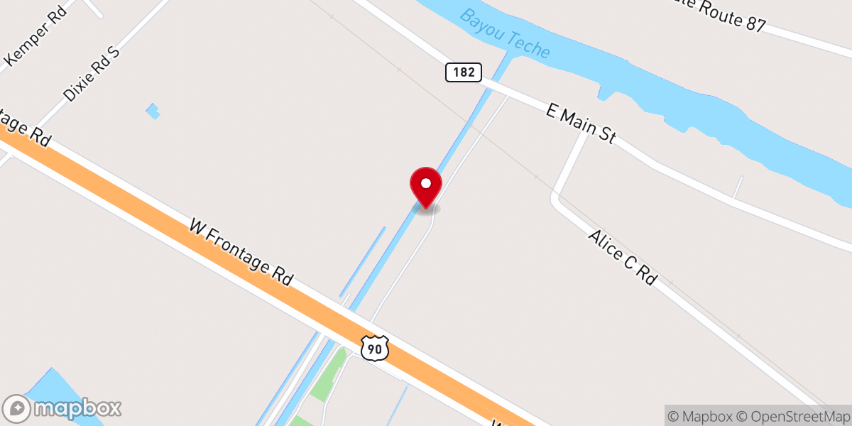 Map showing location of St. Mary Parish Animal Shelter