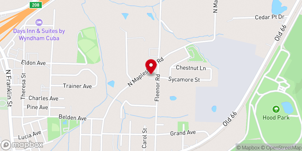 Map showing location of St Paul's Lutheran Church
