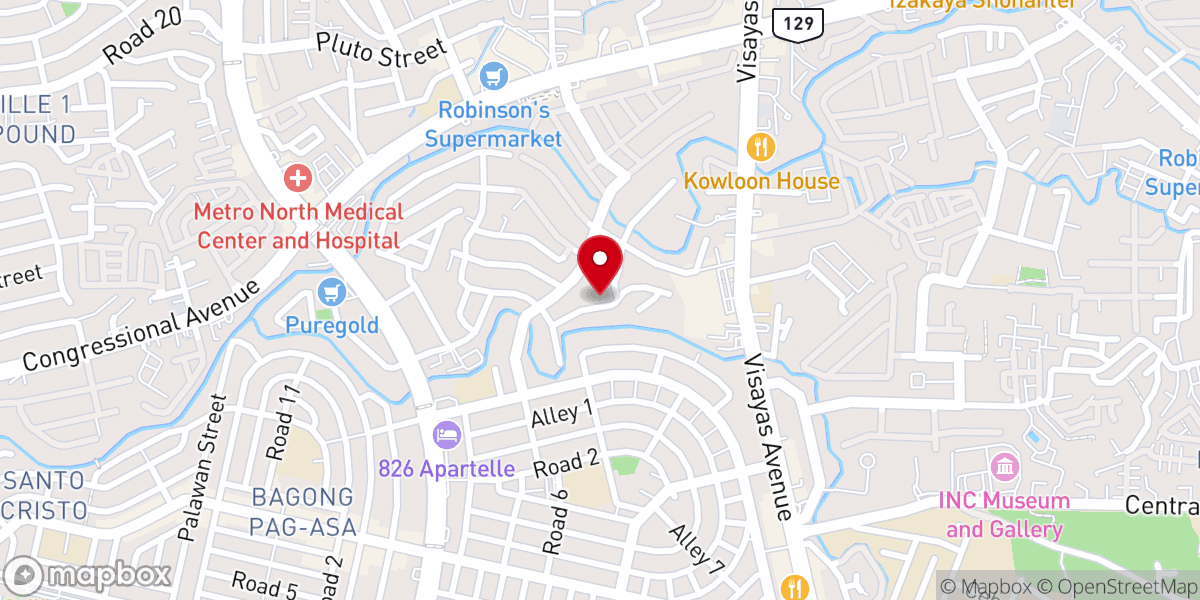 Map showing location of Parish of Mary, the Immaculate Conception (Diocese of Cubao)
