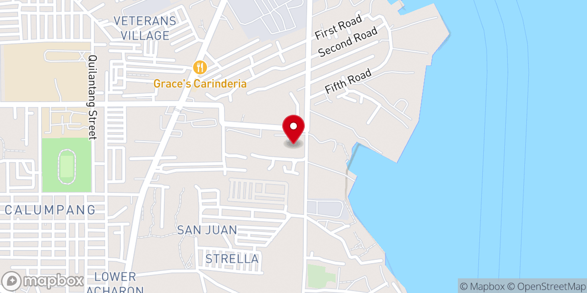 Map showing location of Holy Cross Parish